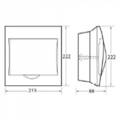 CAJA PVC CON PUERTA BLANCA...