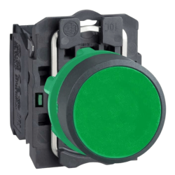 PULSADOR DE 22MM VERDE 1NA